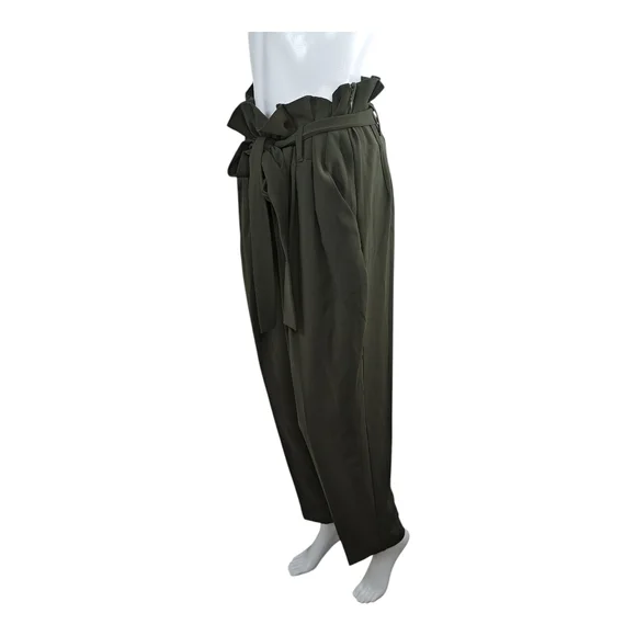 Rachel Roy Green Paper Bag Waist Pants Sz. 12 Women's Regular - Picture 4 of 4